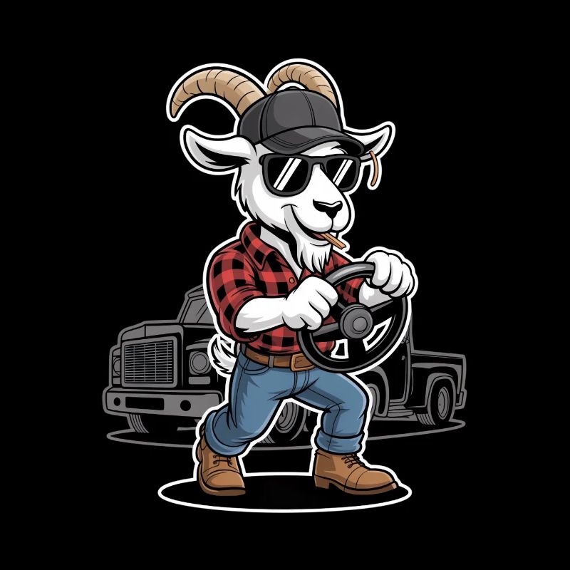 Style Chauffeur de camion Cool Goat