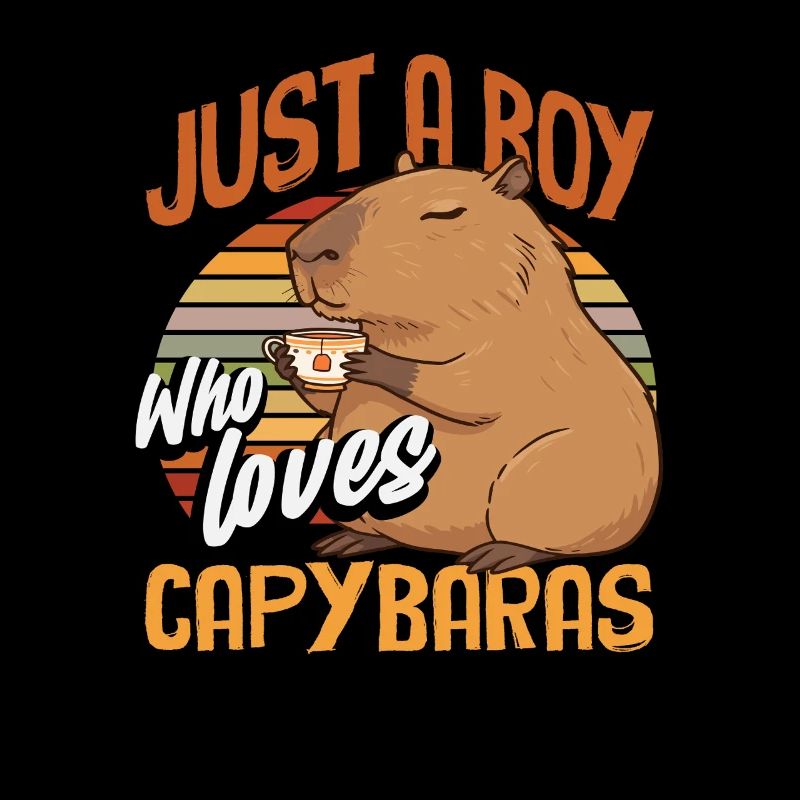 Just a Boy Who Loves Capybaras Cute Funny