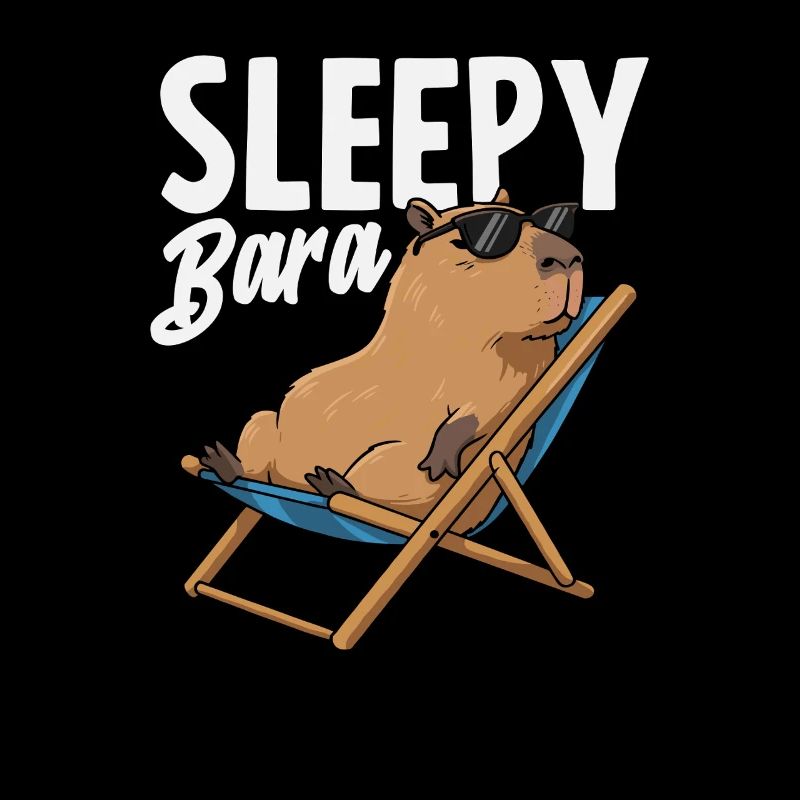 Sleepy Bara Capybaras Cute Funny Animal