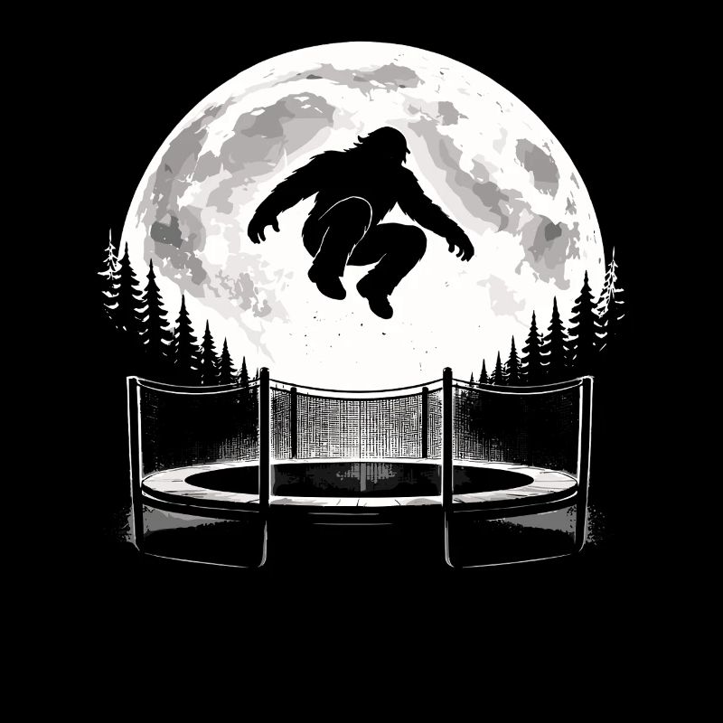 Bigfoot on trampoline