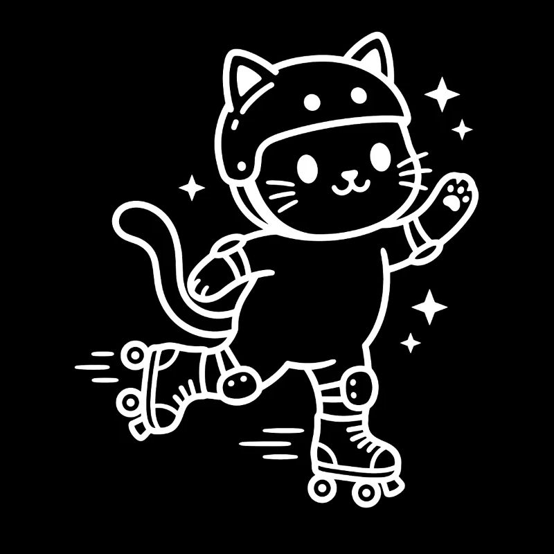 Roller Skate Kawaii Cat
