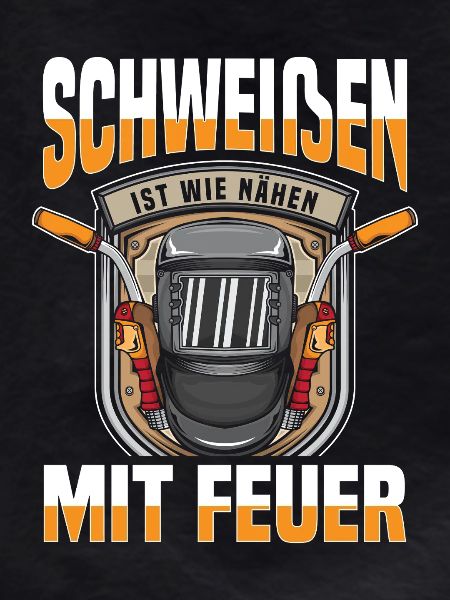 Welder with fire