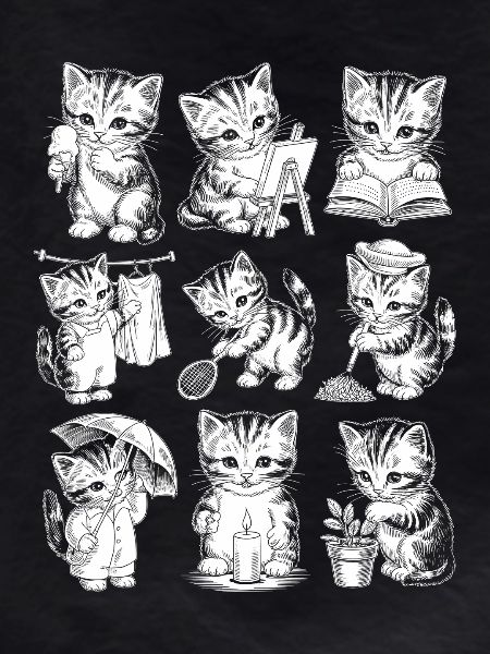 Kitten Library Adventure