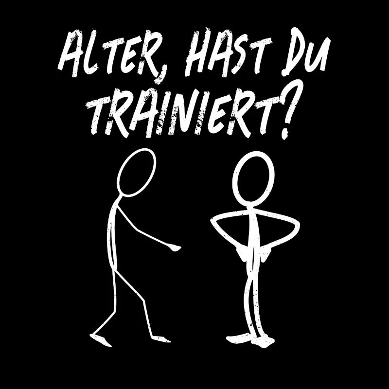 Strichmännchen WARST DU TRAINIEREN LUSTIG