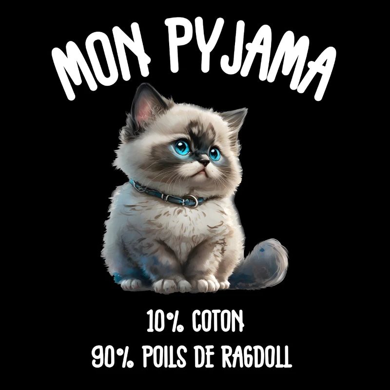 Pyjama Poils de Chat Ragdoll Humour