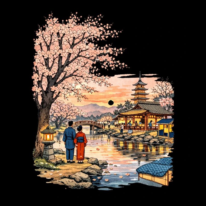 Traditional Japanese cherry blossoms