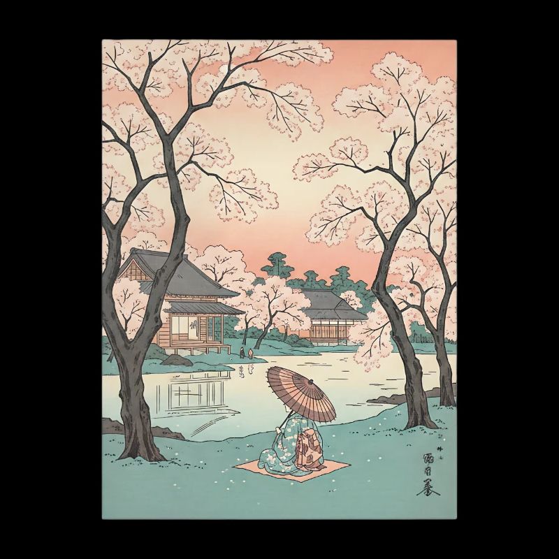 Traditional Japanese cherry blossoms
