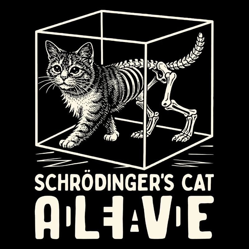 Le chat de Schrödinger vivant et mort