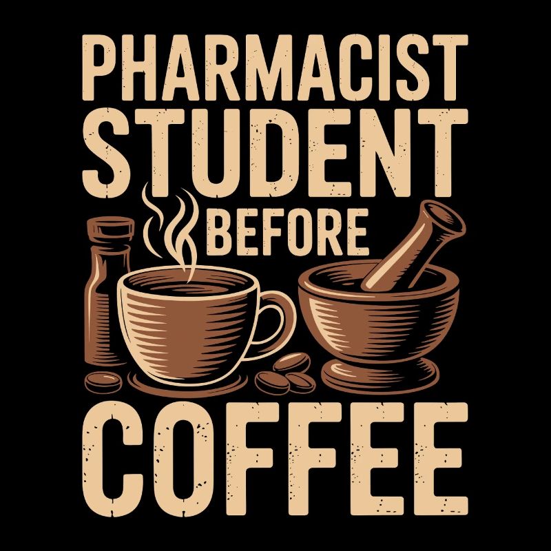 Pharmacist Student Before Medicine Coffee Lover