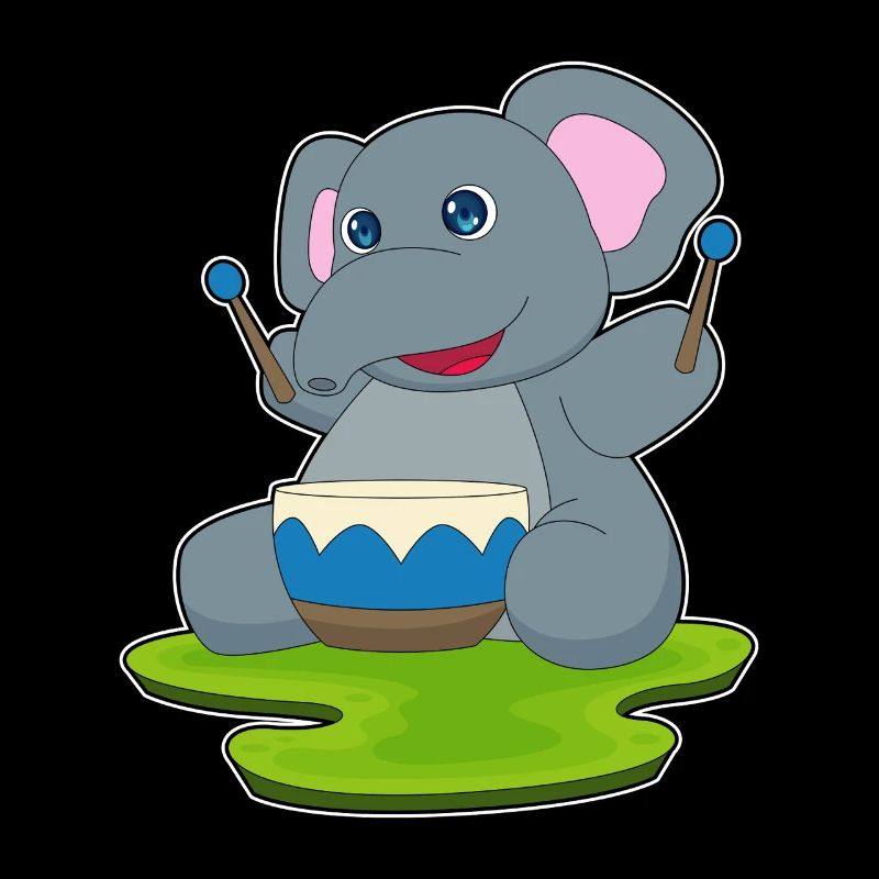 Elephant Musician Drum Music