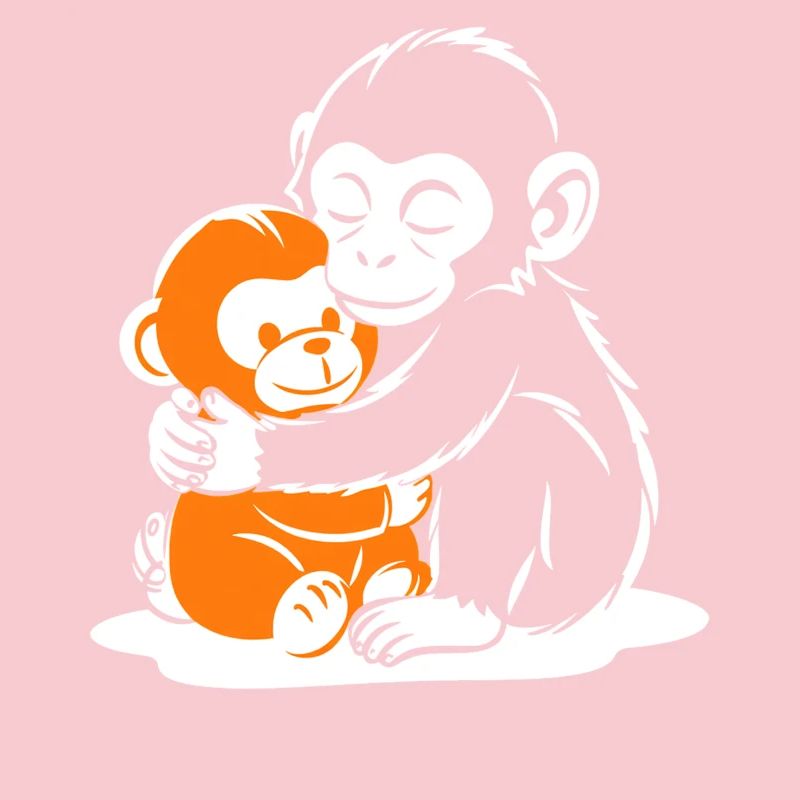 Hugging Monkey Duo