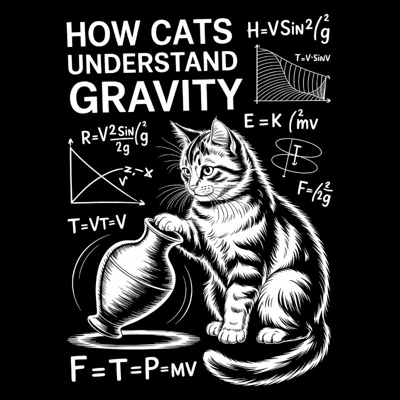 Dictions de chats de physique Blague de maths Cadeau de physique