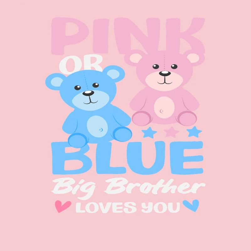 Pink Oder Blau Großer Bruder Liebt Dich