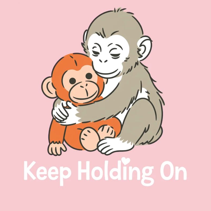 Keep Holding On Monkey Hug