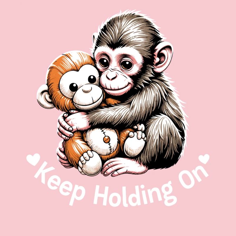 Exemple du câlin de singe Continue de tenir