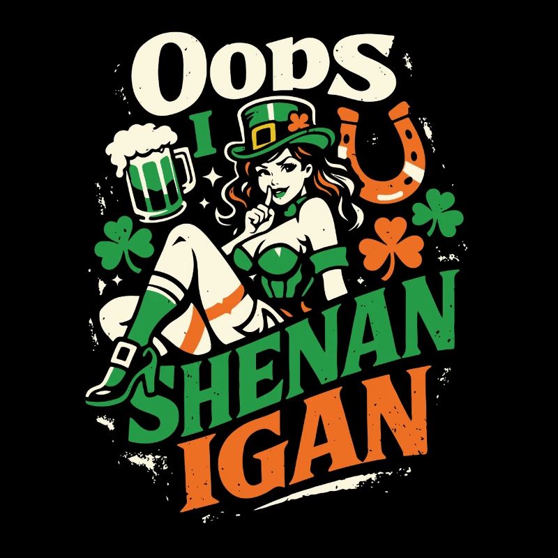 Oops I Shenanigan | Leprechaun St Patrick's Girl