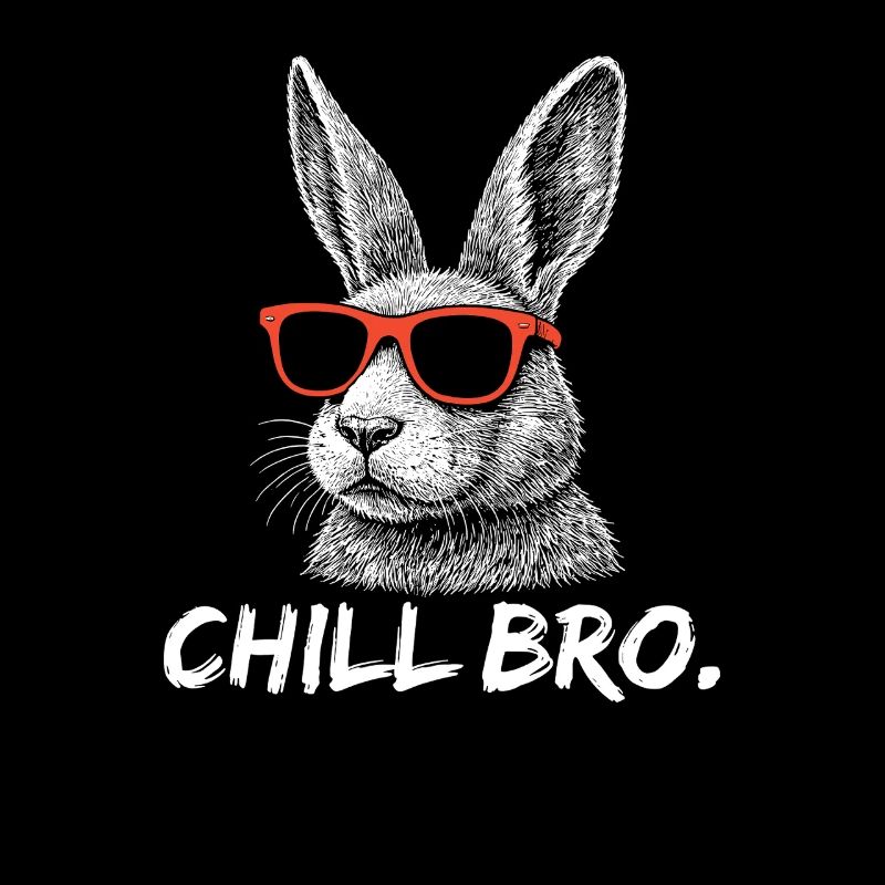 CHILL BRO – Lustiges Hase mit Sonnenbrille