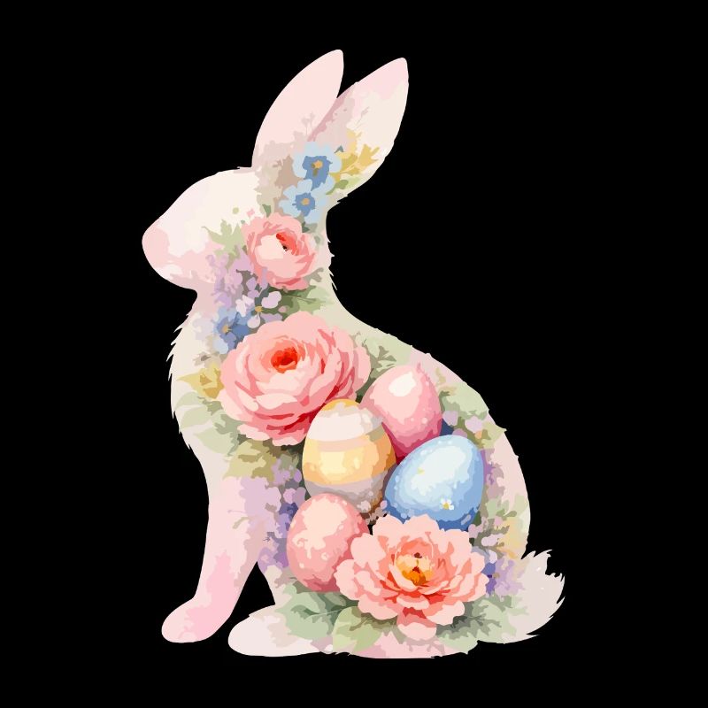 Bunny Easter Watercolor Painting