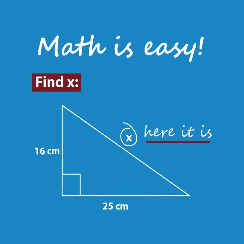Trouver X Triangle Math Art