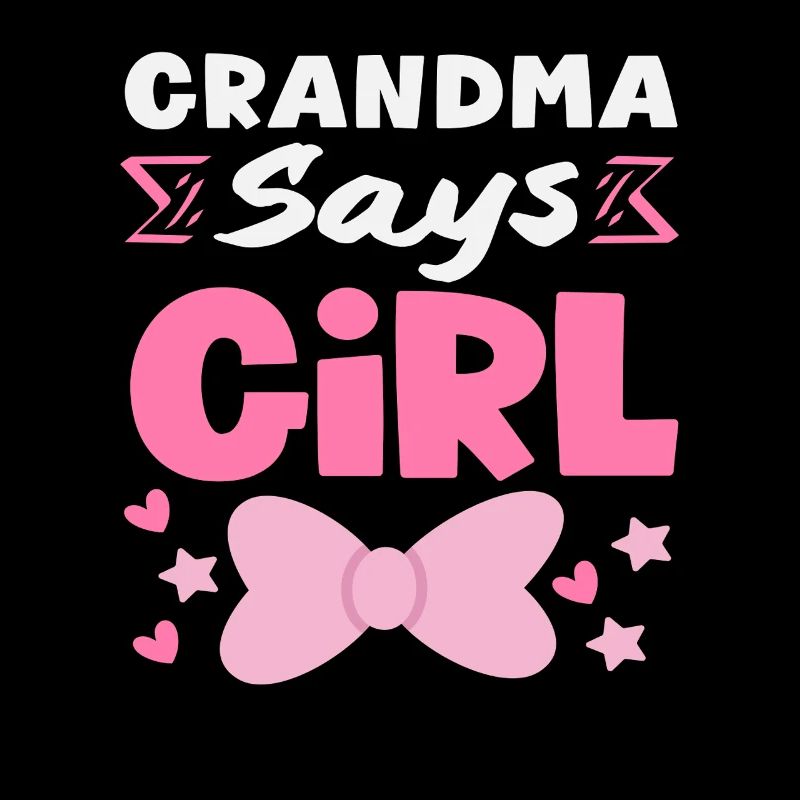 Großmutter Oma Sagt Mädchen Gender Reveal