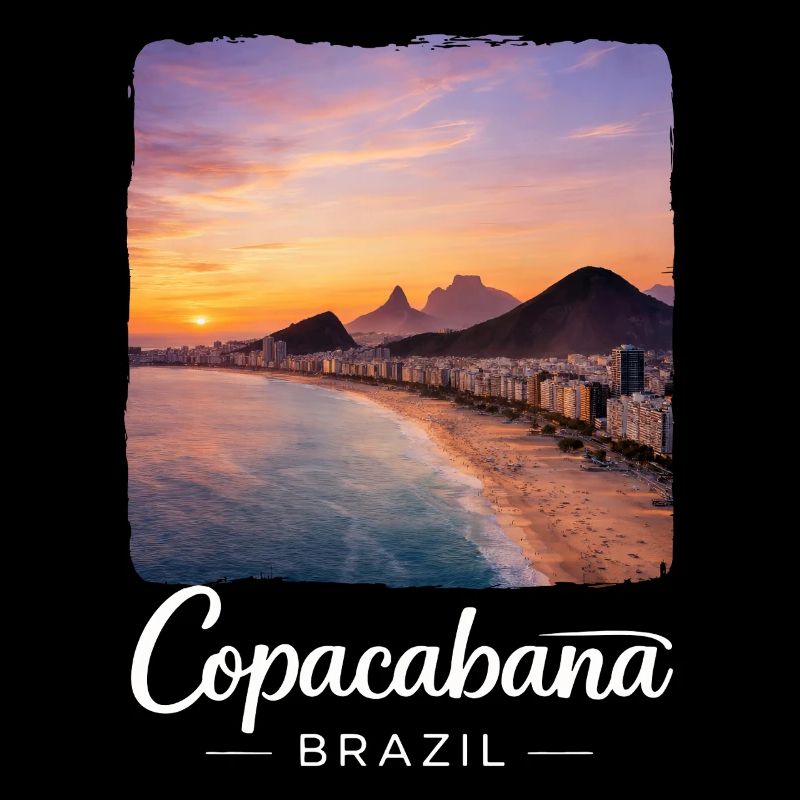 Copacabana Brésil Magie de la plage du coucher du soleil