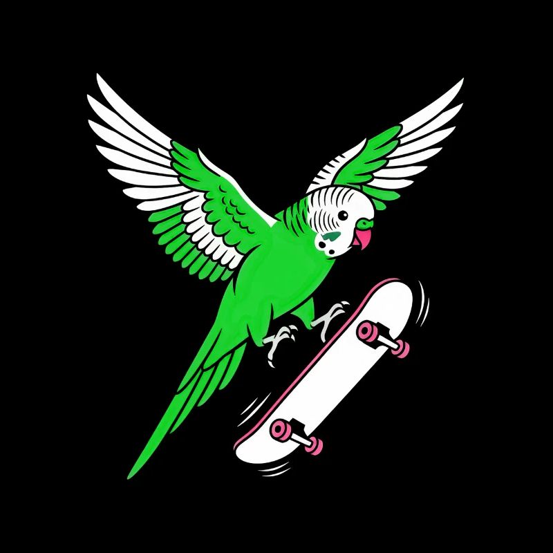 Dessin animé du Perroquet Vert
