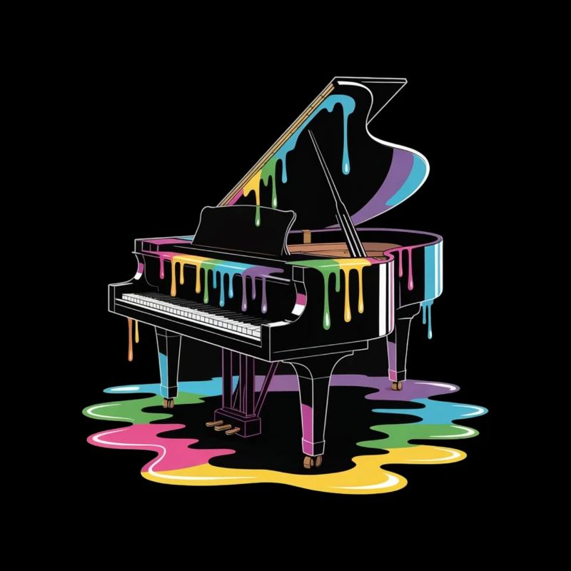 Piano coloré