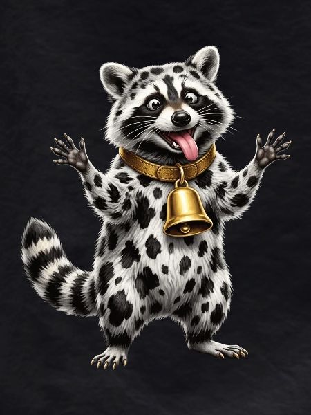 Funny Mixed Raccoon Cow Pattern