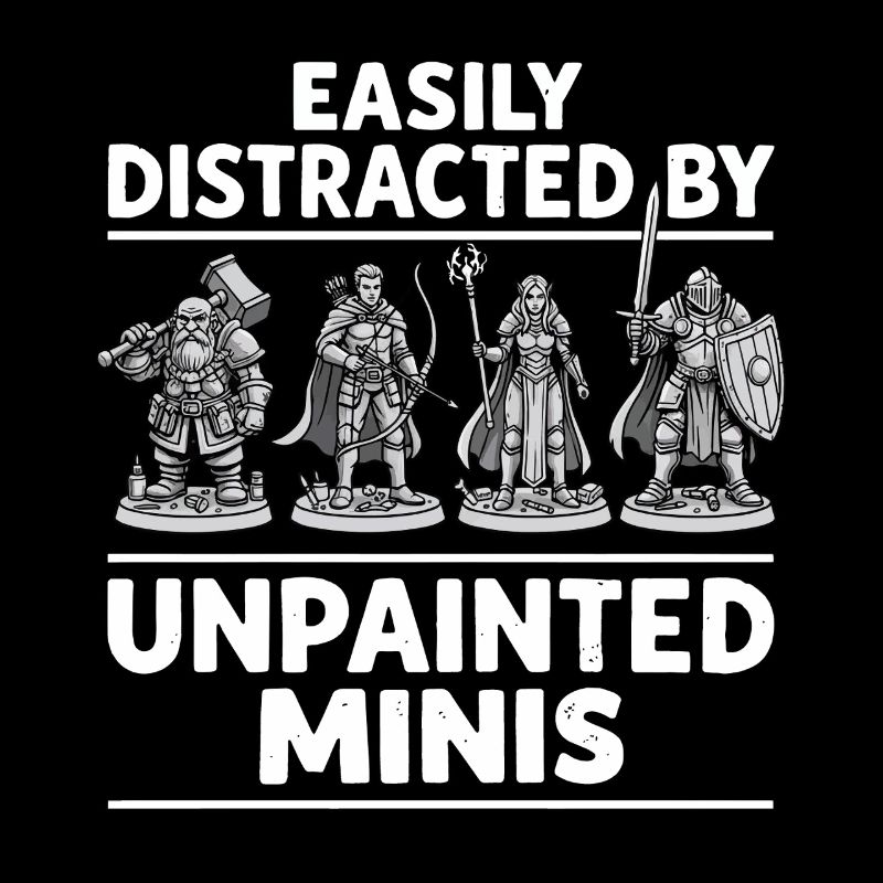Unpainted minis distract