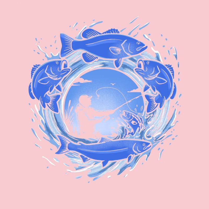 Pêche – graphismes dynamiques de poissons et de pêcheurs