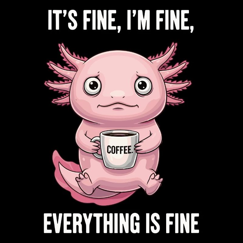 C’est bien dans l’humour d’axolotl du café fin