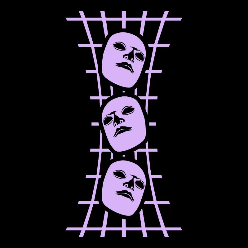 Masken Gitter Abstrakt Kunst