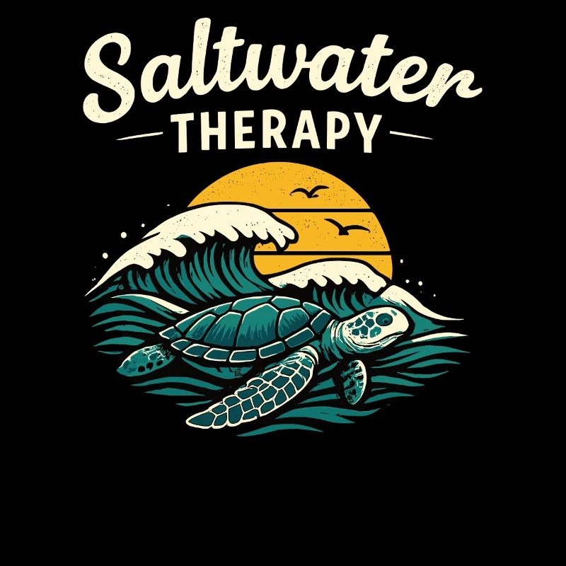 Saltwater Therapy Turtle Shirt Ocean Vibes