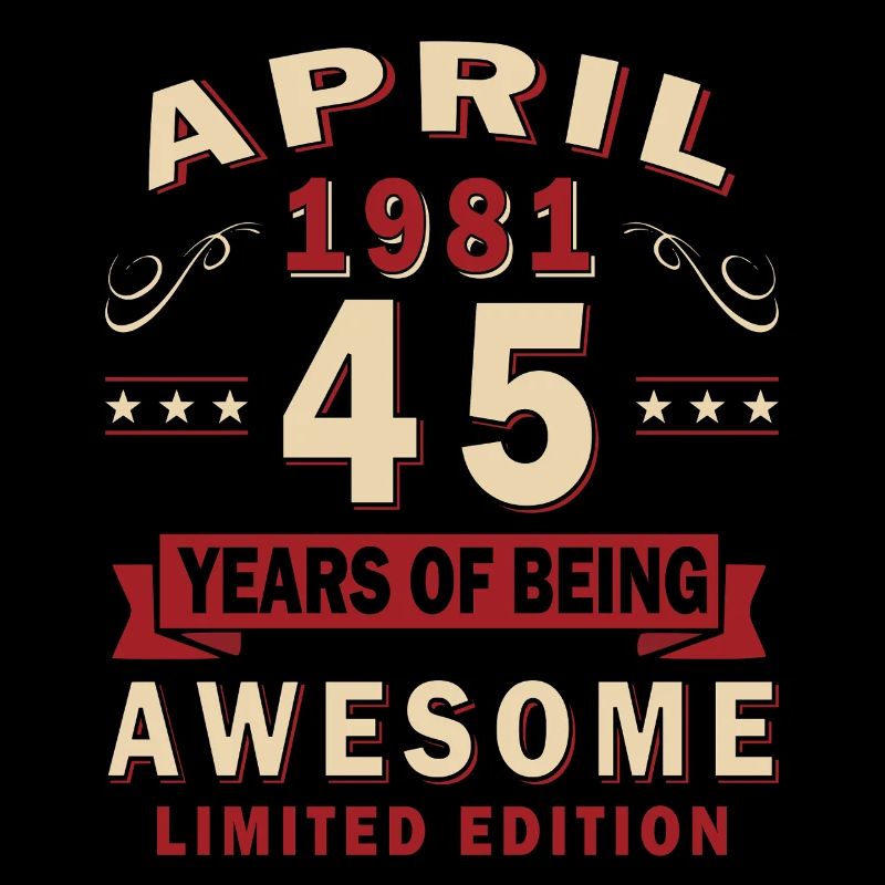 Avril 1981 Cadeau d’anniversaire rétro avril 1981