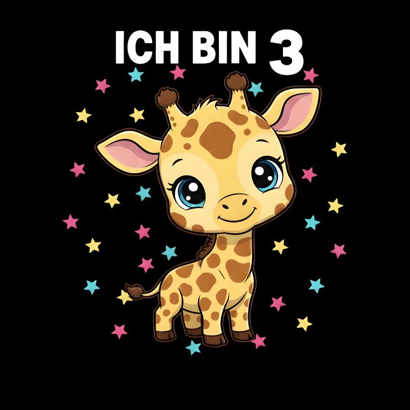 Ich bin 3 - Süßes Giraffe zum 3. Geburtstag