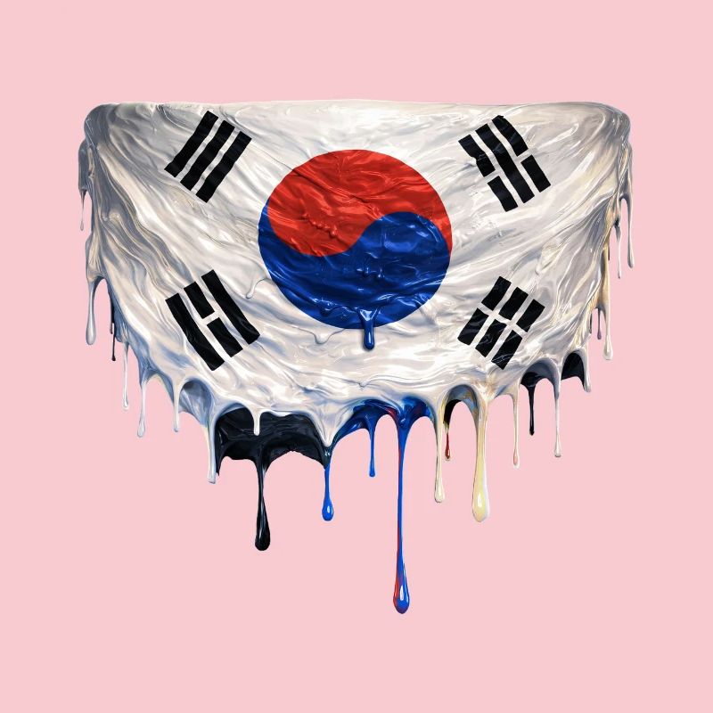 Dripping Korean flag