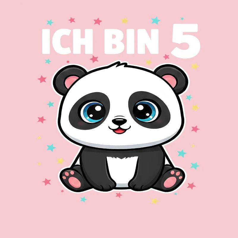 Ich bin 5 - Süßes Panda zum 5. Geburtstag