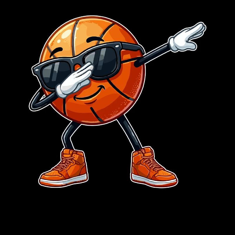 Joueurs de basket-ball, appuie sur les graphiques de basket