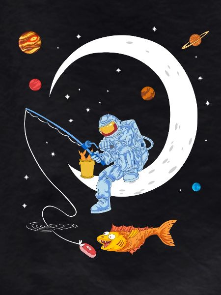 Astronaut Fishing Space Shirt