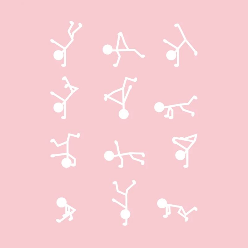 Breakdancer Stick Figure