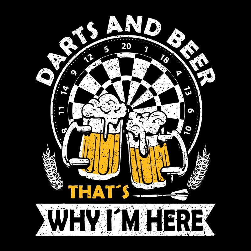 Darts and Beer Toast Design