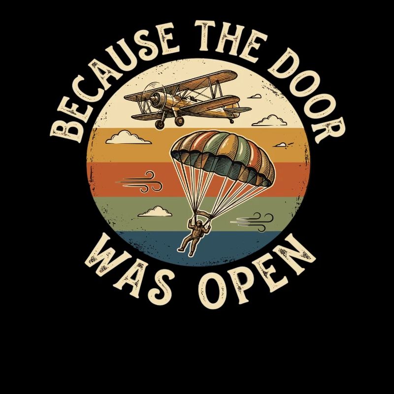 Skydiving Vintage Pilot Airplane