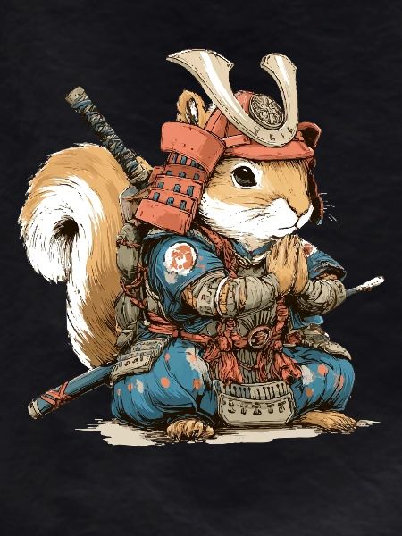 Eichhörnchen-Samurai-Rüstung