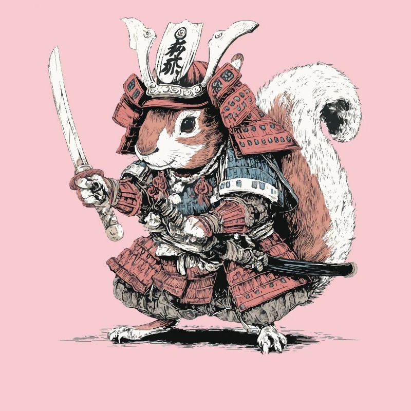 Eichhörnchen-Samurai-Rüstung