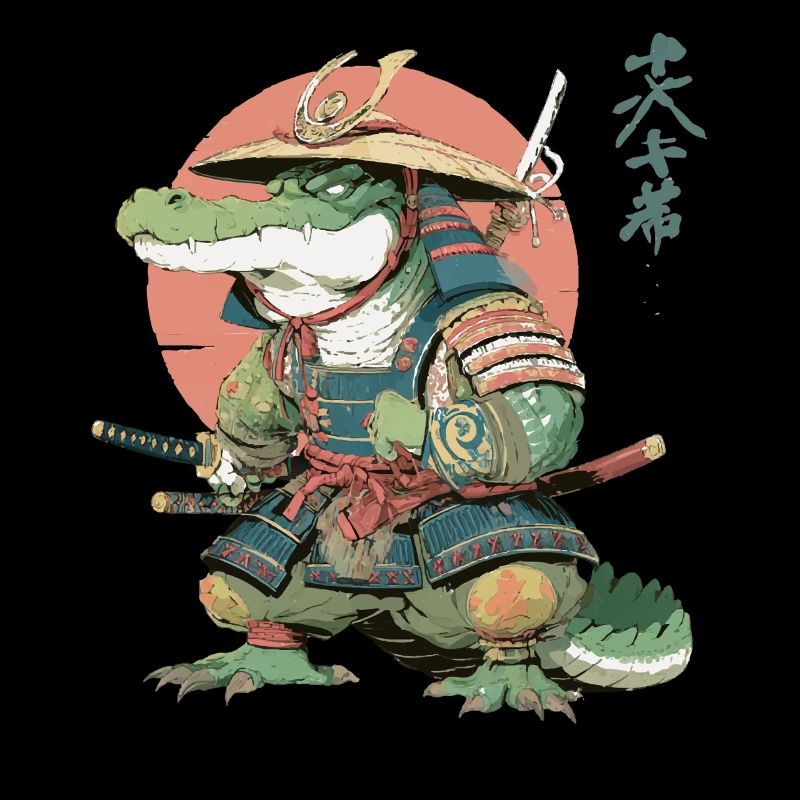 Samurai Alligator in Sunset Armor