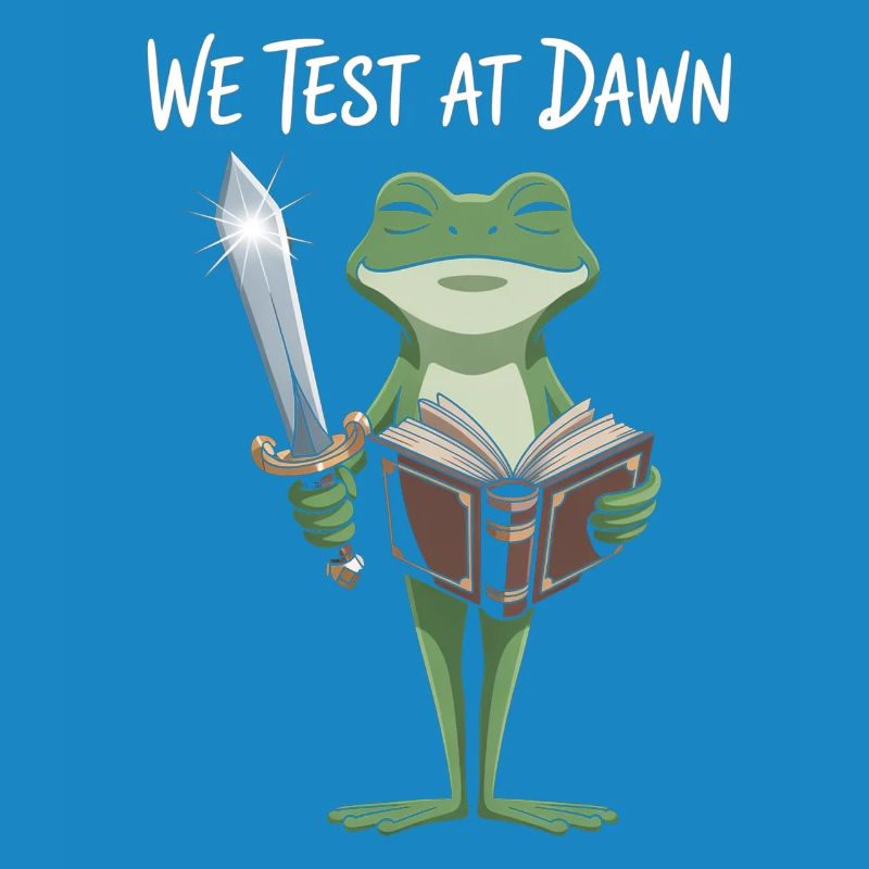Dawn Test Frog: Sword & Scroll