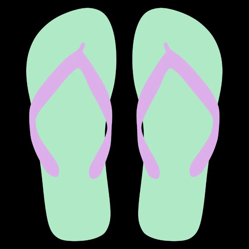 Mint Flip Flops Lavender Straps