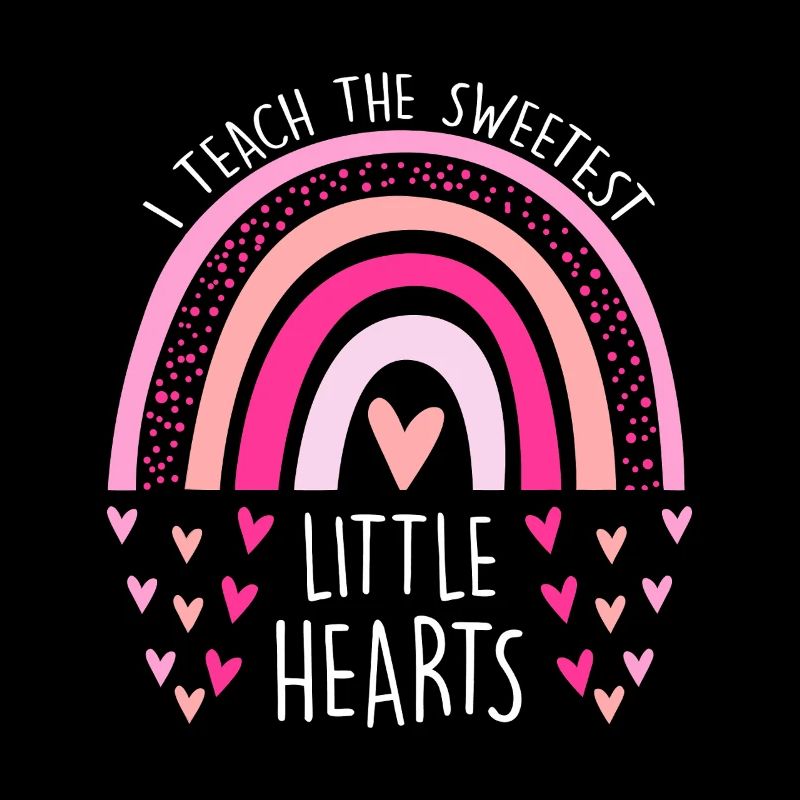 Sweetest Little Hearts Rainbow Tee