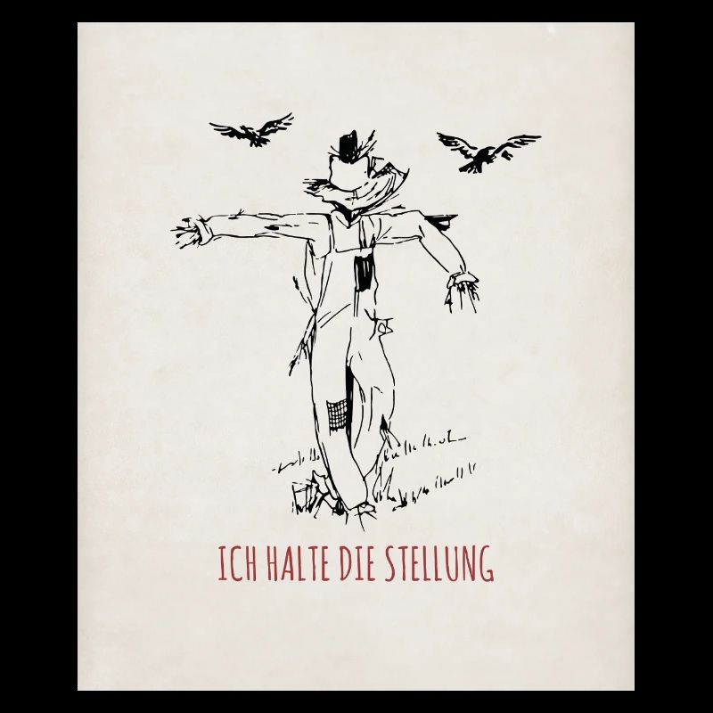 Vogelscheuche Ich halte die Stellung