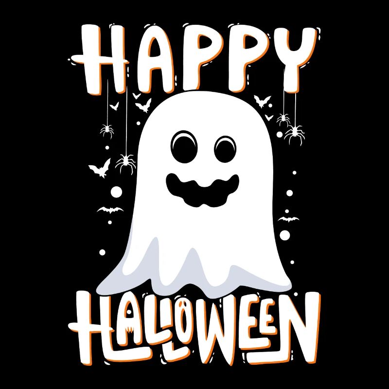 Happy Halloween Ghost Illustration